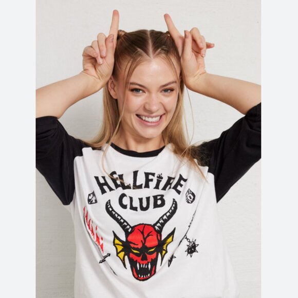 Hot Topic Stranger Things Eddie Munson Hellfire Club Tee Shirt - Picture 3 of 9